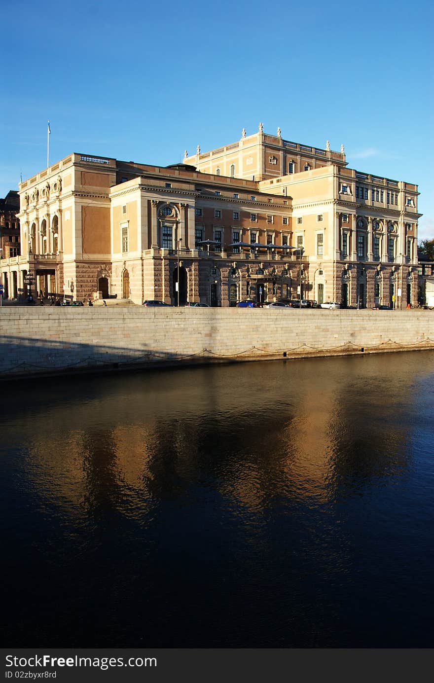 Opera bulilding in the center of Stockholm, Sweden