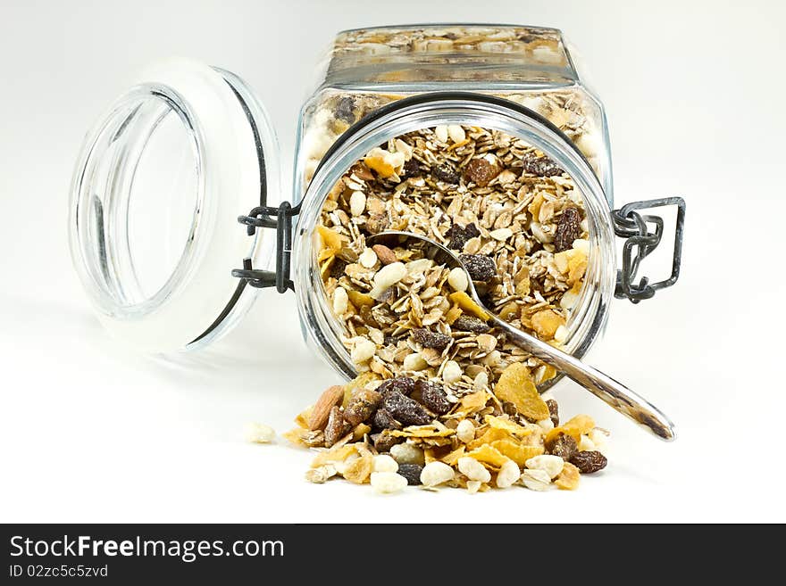 Muesli Breakfast with spoon