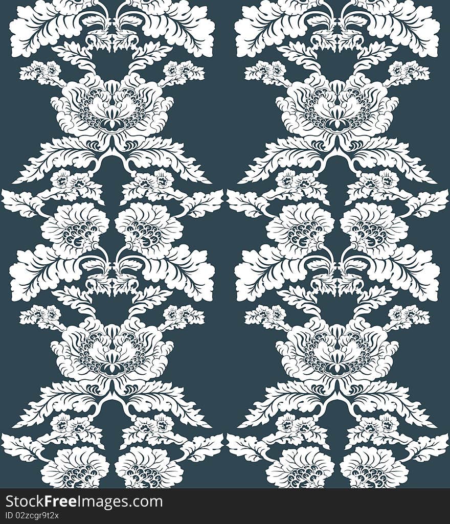 Decorative ornament. An element of wall-paper