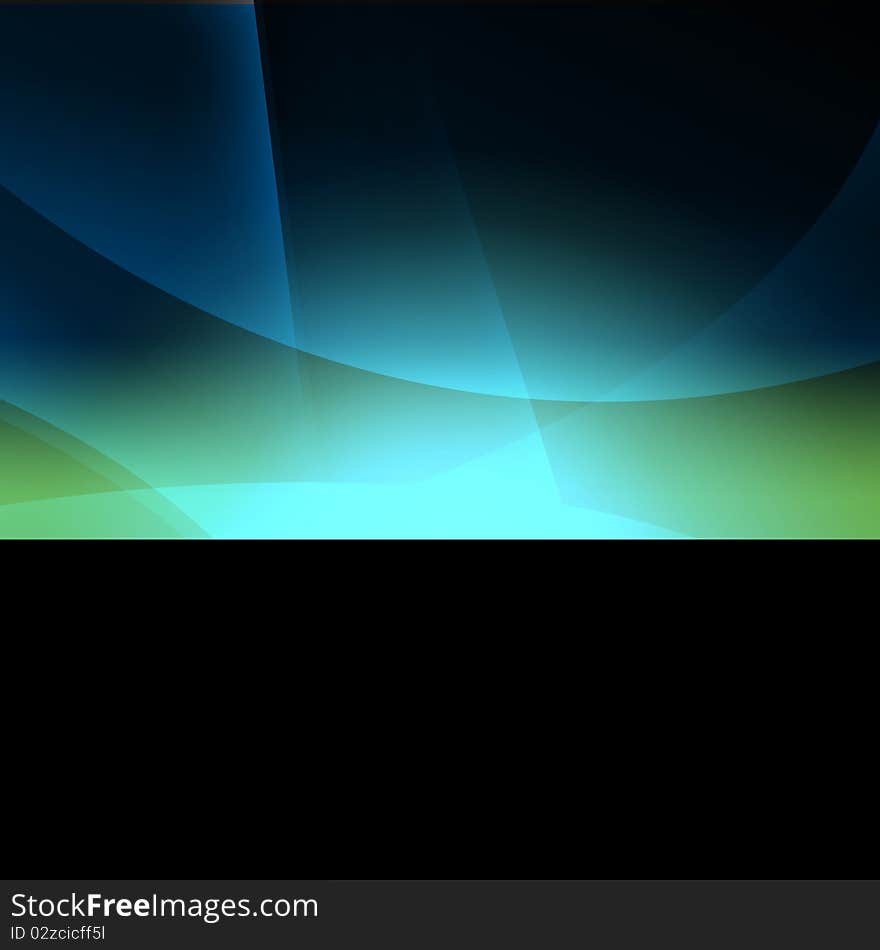 Brilliant wave of light on a green background. Brilliant wave of light on a green background