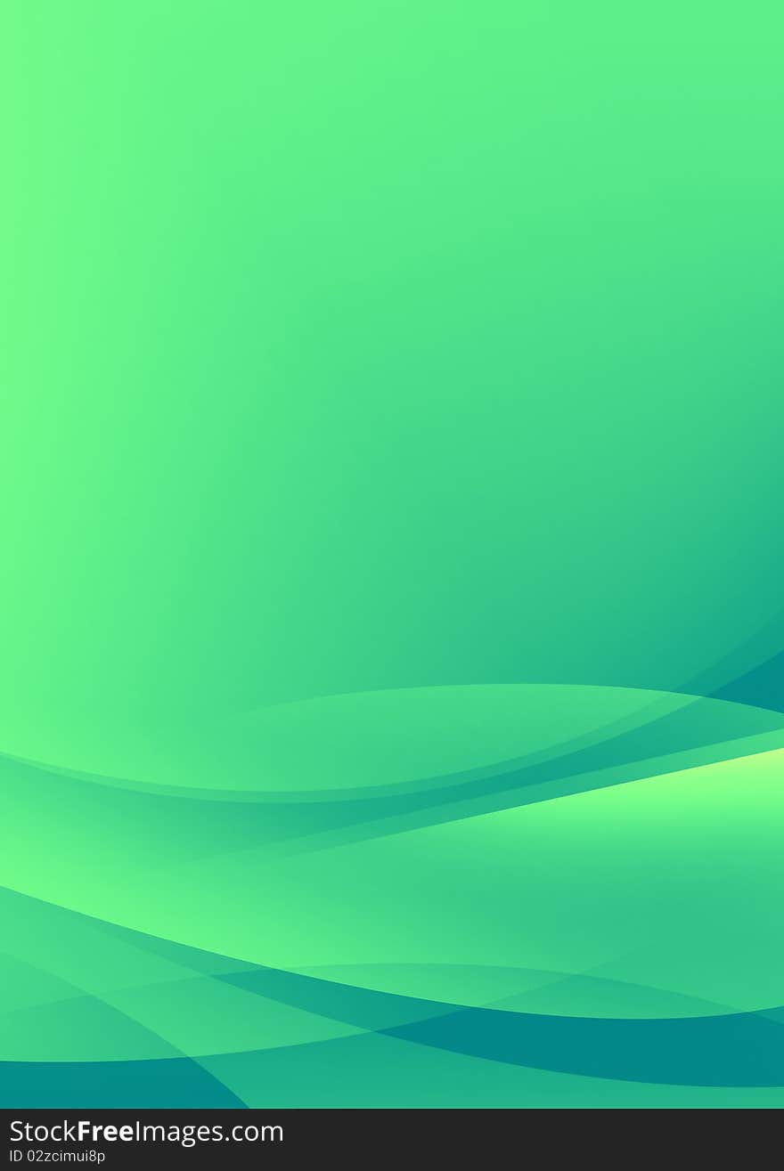 Brilliant wave of light on a green background. Brilliant wave of light on a green background