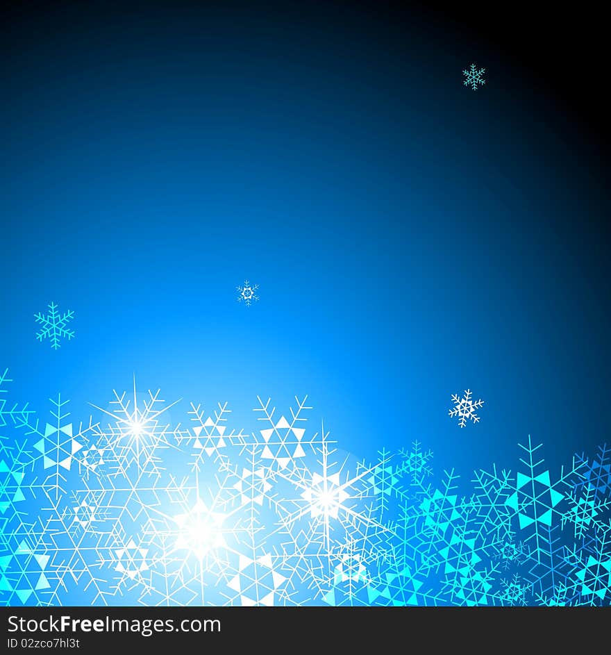 Christmas background with snowflakes