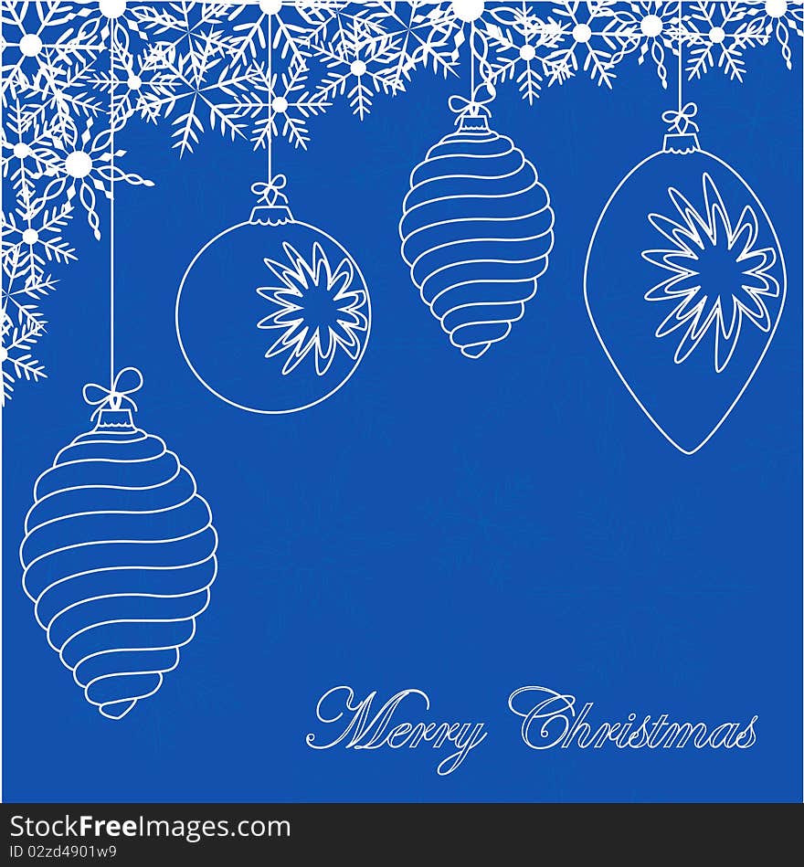 Christmas background blank with ball