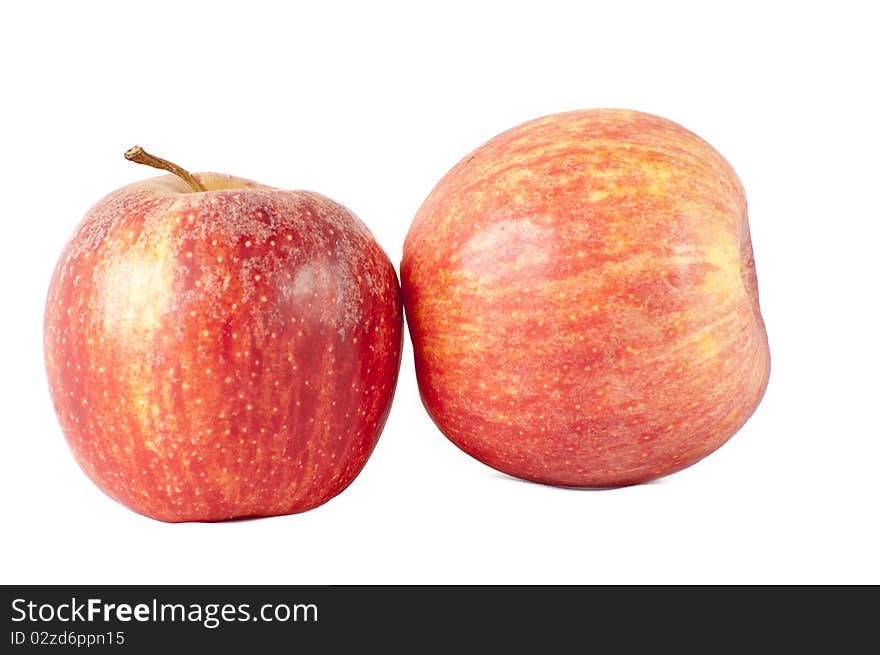 Pair apples isolated on a white background