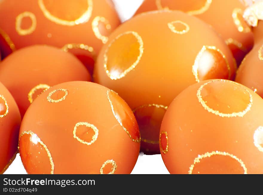 Christmas balls isolated on a white background