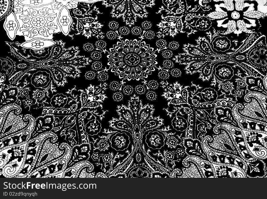 Monochrome seamless damask pattern. Nice to use as background.