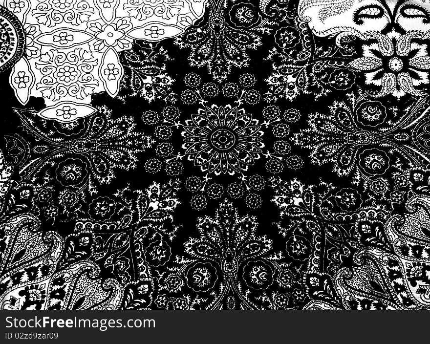 Monochrome seamless damask pattern. Nice to use as background.