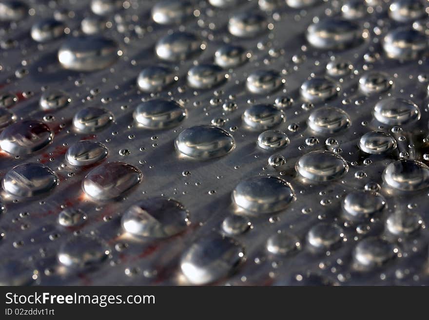 Water drops, selective focus, background