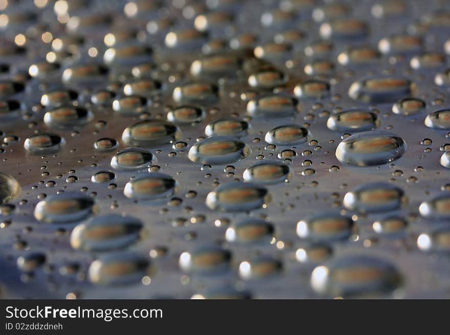 Water drops, selective focus, background