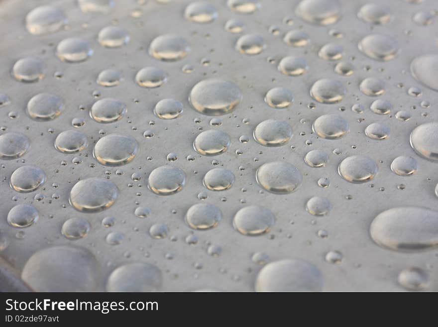 Water drops, selective focus, background