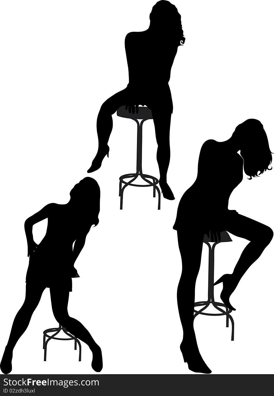 woman on bar chair