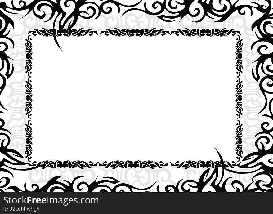 Decorative vintage frame with place for text