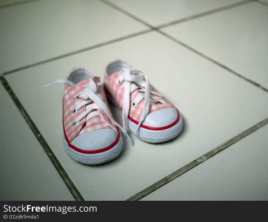 Pair of toddler basketball sneakers - baby. Pair of toddler basketball sneakers - baby