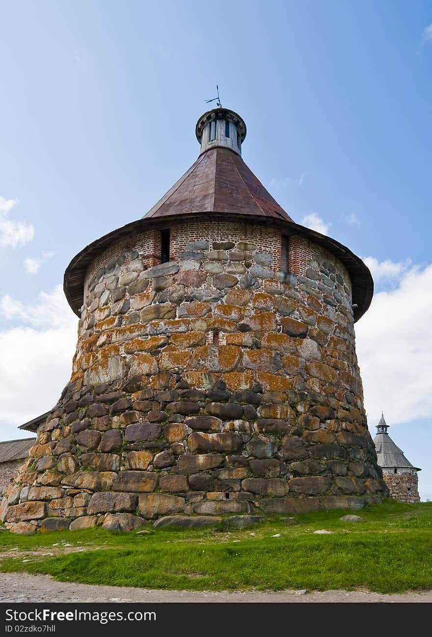 Tower Of Solovetsky Orthodox Monastery