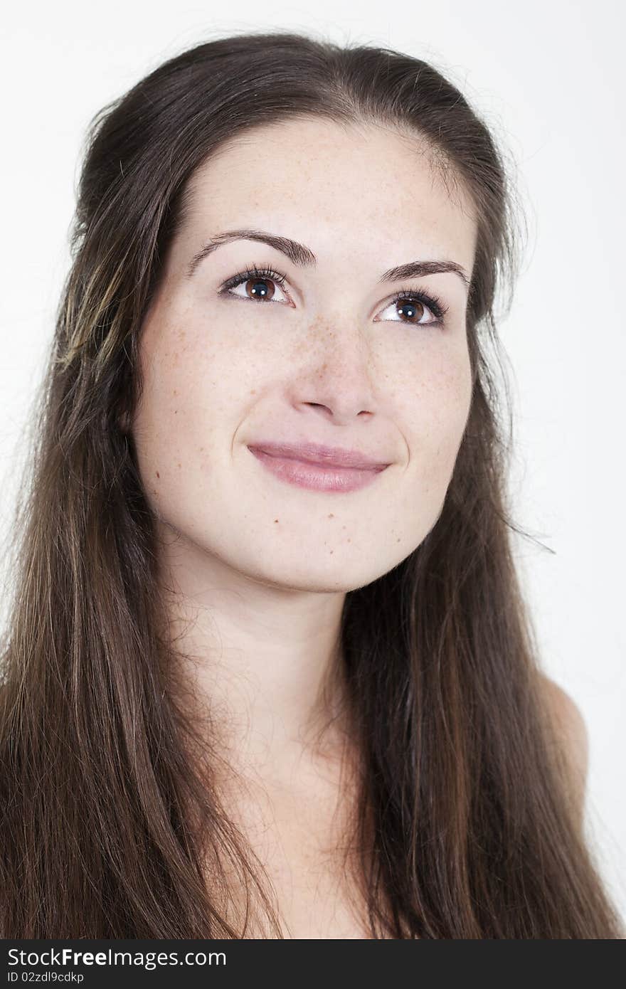 Smiling Girl With Freckles