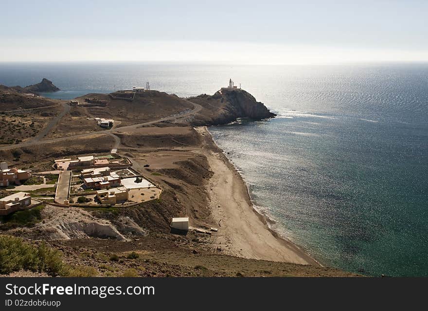 Lighthouse and Coastline near Cabo De Gata