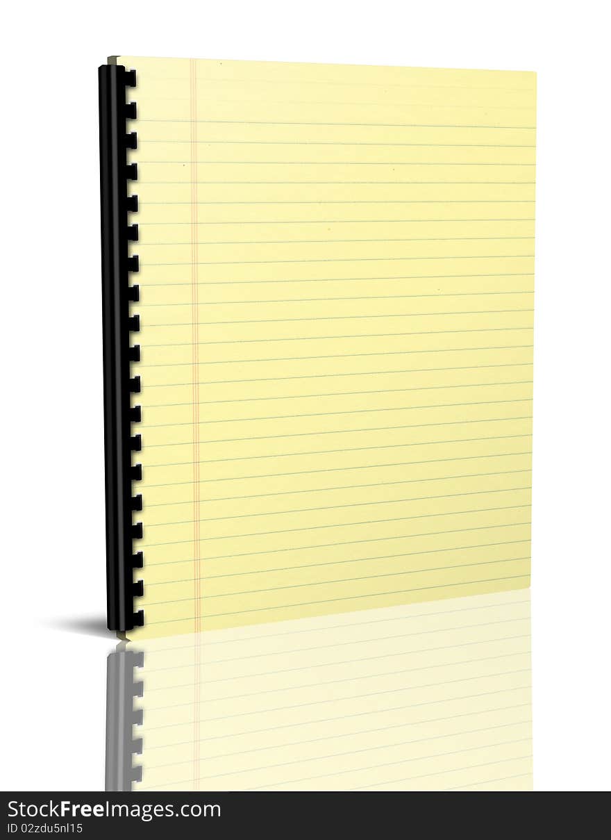 Notebook With Yellow Leaves