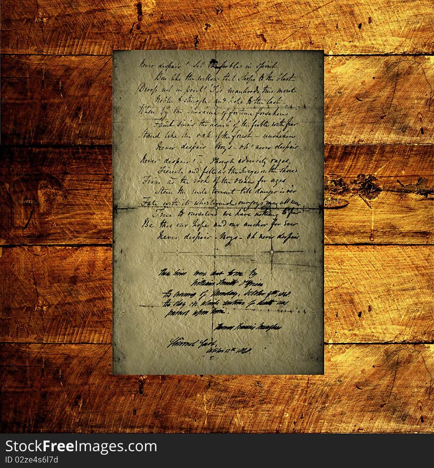 Textural Old Letter