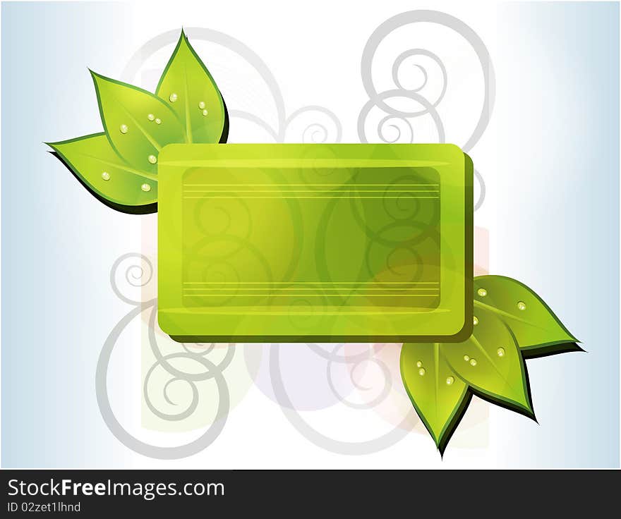 Green leaf frame for your design. Green leaf frame for your design