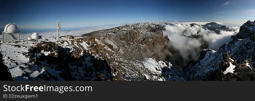 At Roque de los Muchachos in La Palma, Canary islands, Spain, one cand find one of the largest astronomical observatories in the world, that has many telescopes. At Roque de los Muchachos in La Palma, Canary islands, Spain, one cand find one of the largest astronomical observatories in the world, that has many telescopes