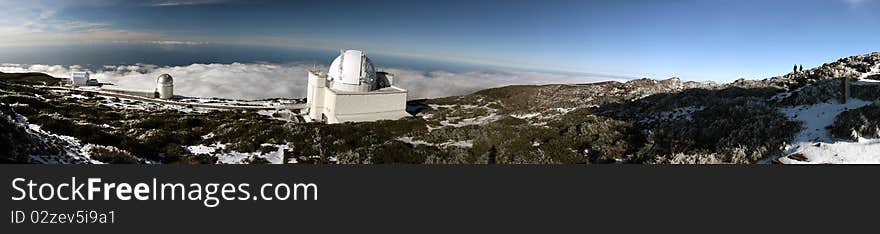 At Roque de los Muchachos in La Palma, Canary islands, Spain, one cand find one of the largest astronomical observatories in the world, that has many telescopes. At Roque de los Muchachos in La Palma, Canary islands, Spain, one cand find one of the largest astronomical observatories in the world, that has many telescopes