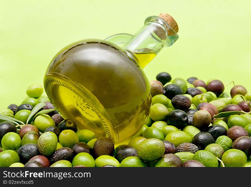 Olive oil and olives