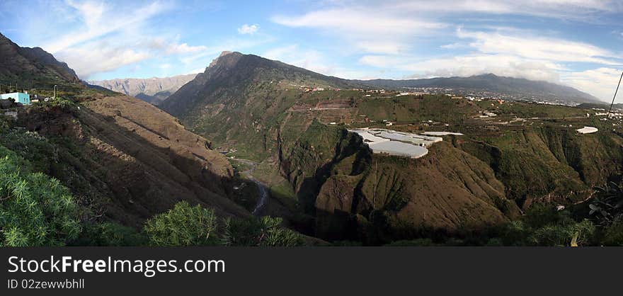 The volcanic island of La Palma. The volcanic island of La Palma.