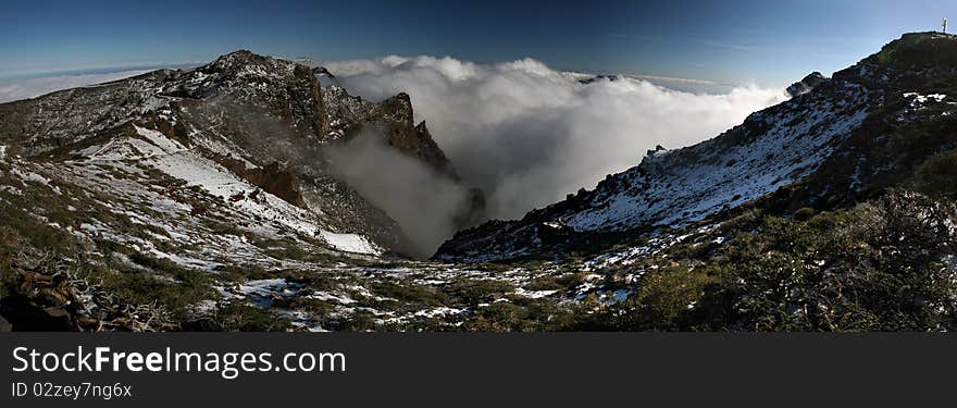 The volcanic island of La Palma. The volcanic island of La Palma.