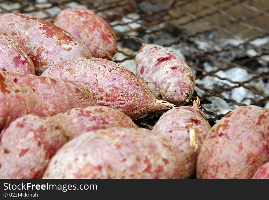 Baked whole batata