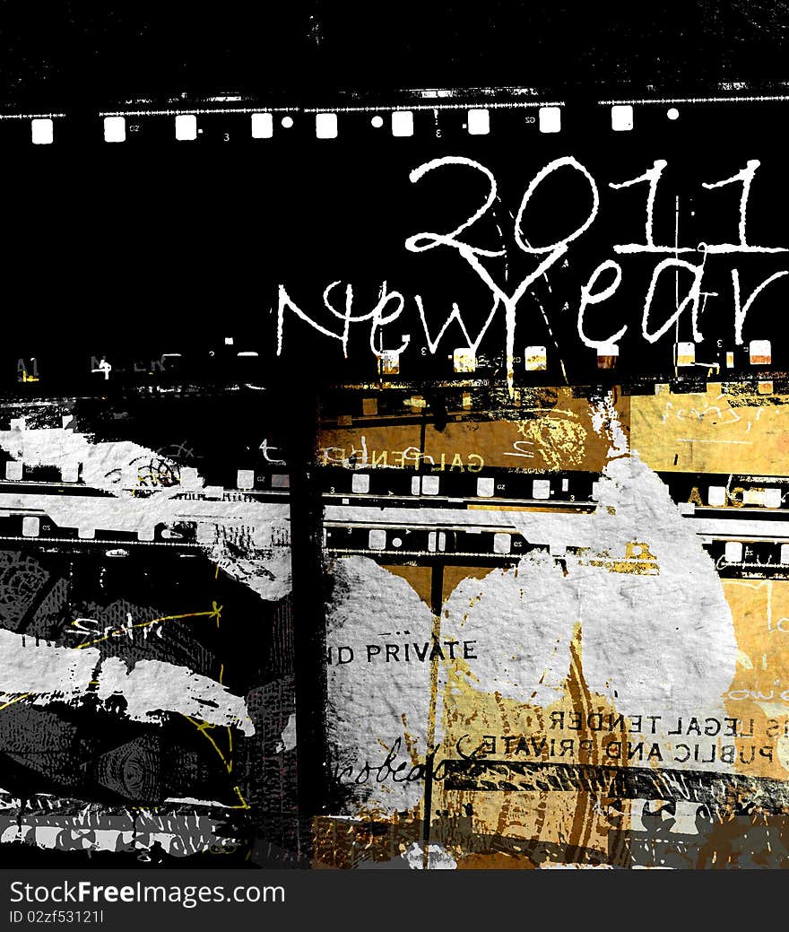 Vintage background with 2011 new year. Vintage background with 2011 new year