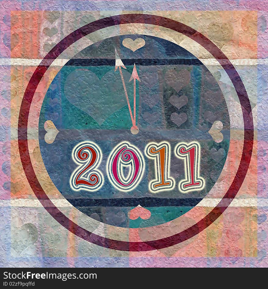 Background with happy new year 2011