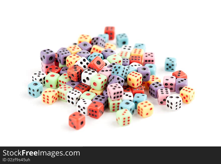 Dices, isolated on a white background