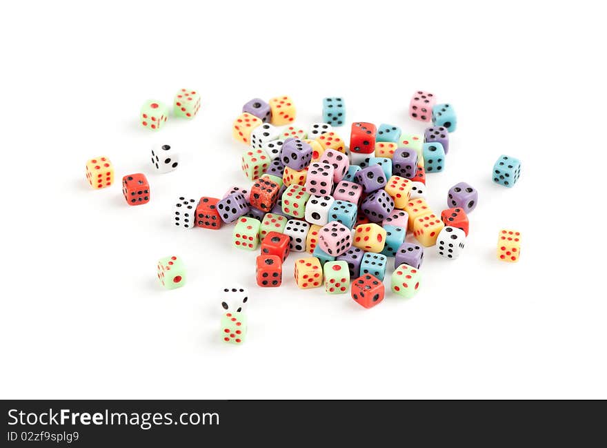 Dices, isolated on a white background