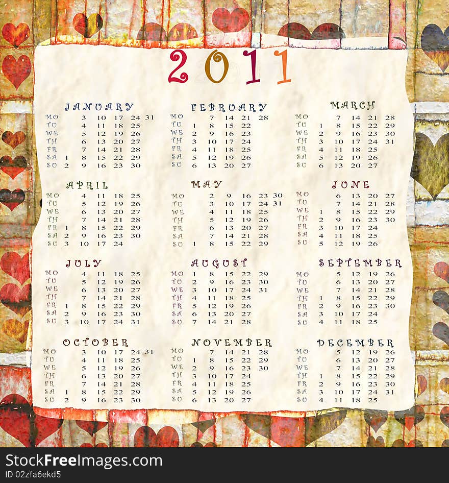 Wallpaper with calendar for the new year. Wallpaper with calendar for the new year