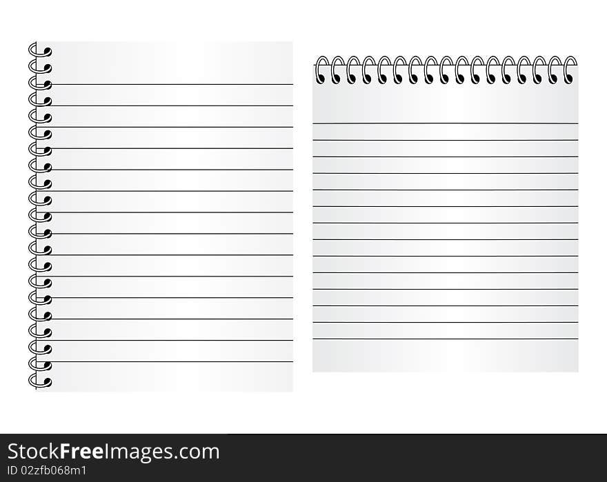 Illustration of letter pad on white background