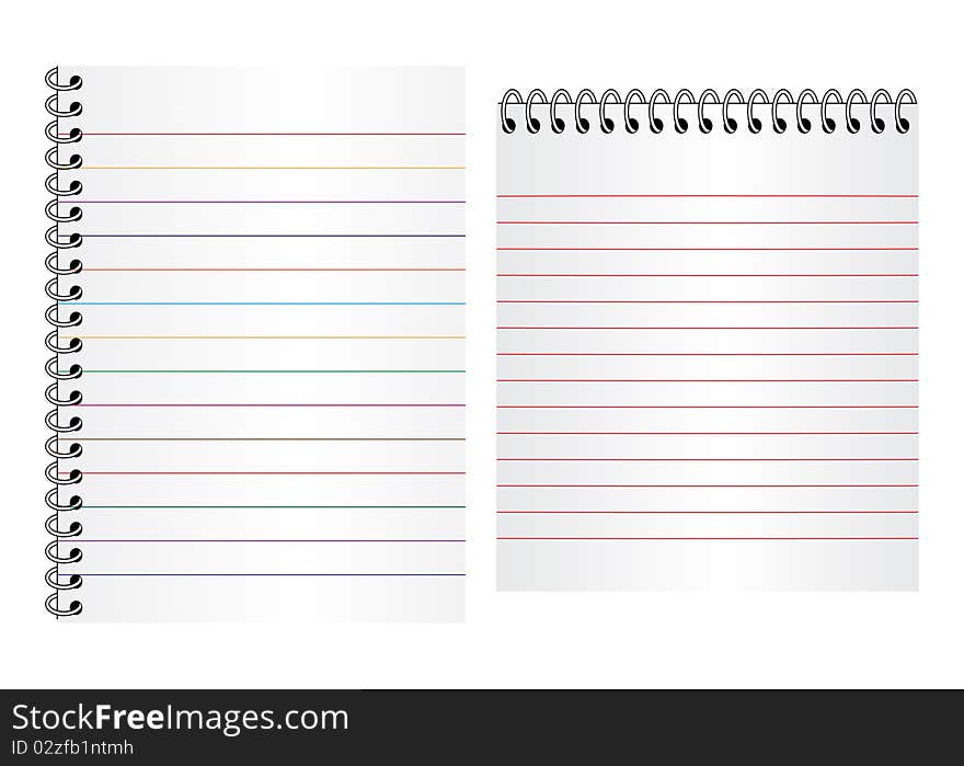 Illustration of letter pad on white background