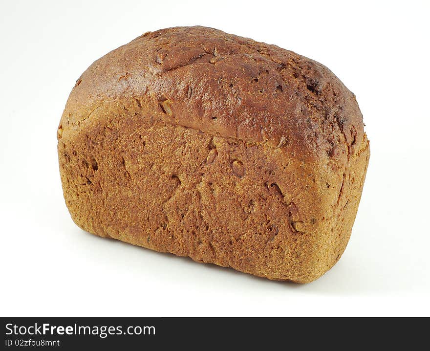 Black bread with sunflower seed - isolated