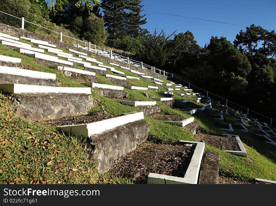 Over six thousand prisoners from the Boer War in South Africa were detained on St Helena Island between 1900 and 1902. This is the Boer cemetery located on the steep side of a valley deep in the countryside district of Knollcombes on St Helena, final resting place of those prisoners who died on island during that time. Over six thousand prisoners from the Boer War in South Africa were detained on St Helena Island between 1900 and 1902. This is the Boer cemetery located on the steep side of a valley deep in the countryside district of Knollcombes on St Helena, final resting place of those prisoners who died on island during that time.