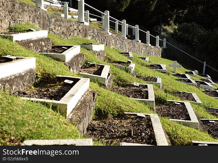 South African Boer graveyard on St Helena Island