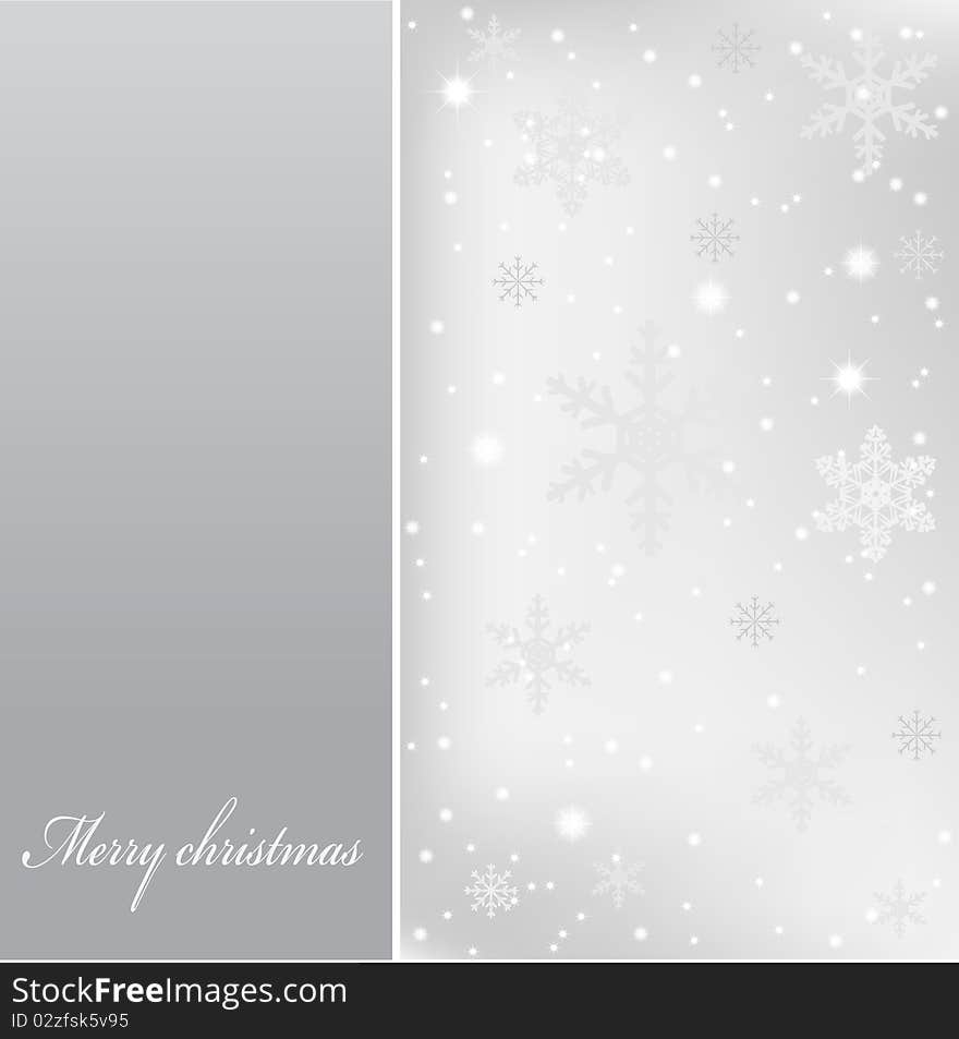 Christmas illustration on a silver background. Vector. Christmas illustration on a silver background. Vector.