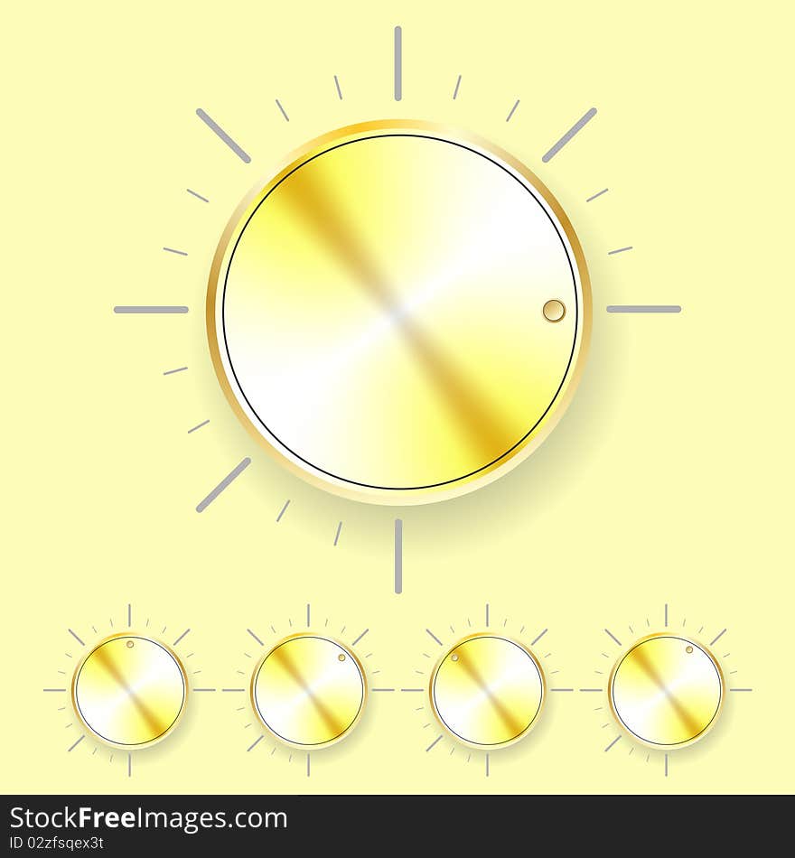 Illustration of handle of regulation of sound. Vector. Illustration of handle of regulation of sound. Vector.