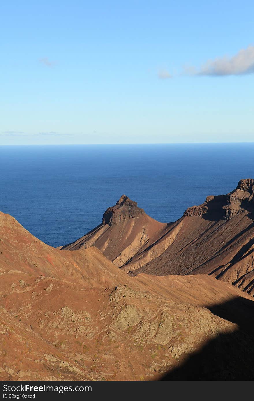 St Helena Island Volcanic Craters Landscape