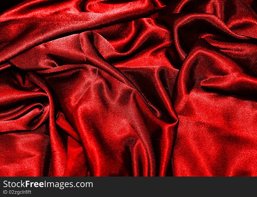 Smooth red elegant satin background