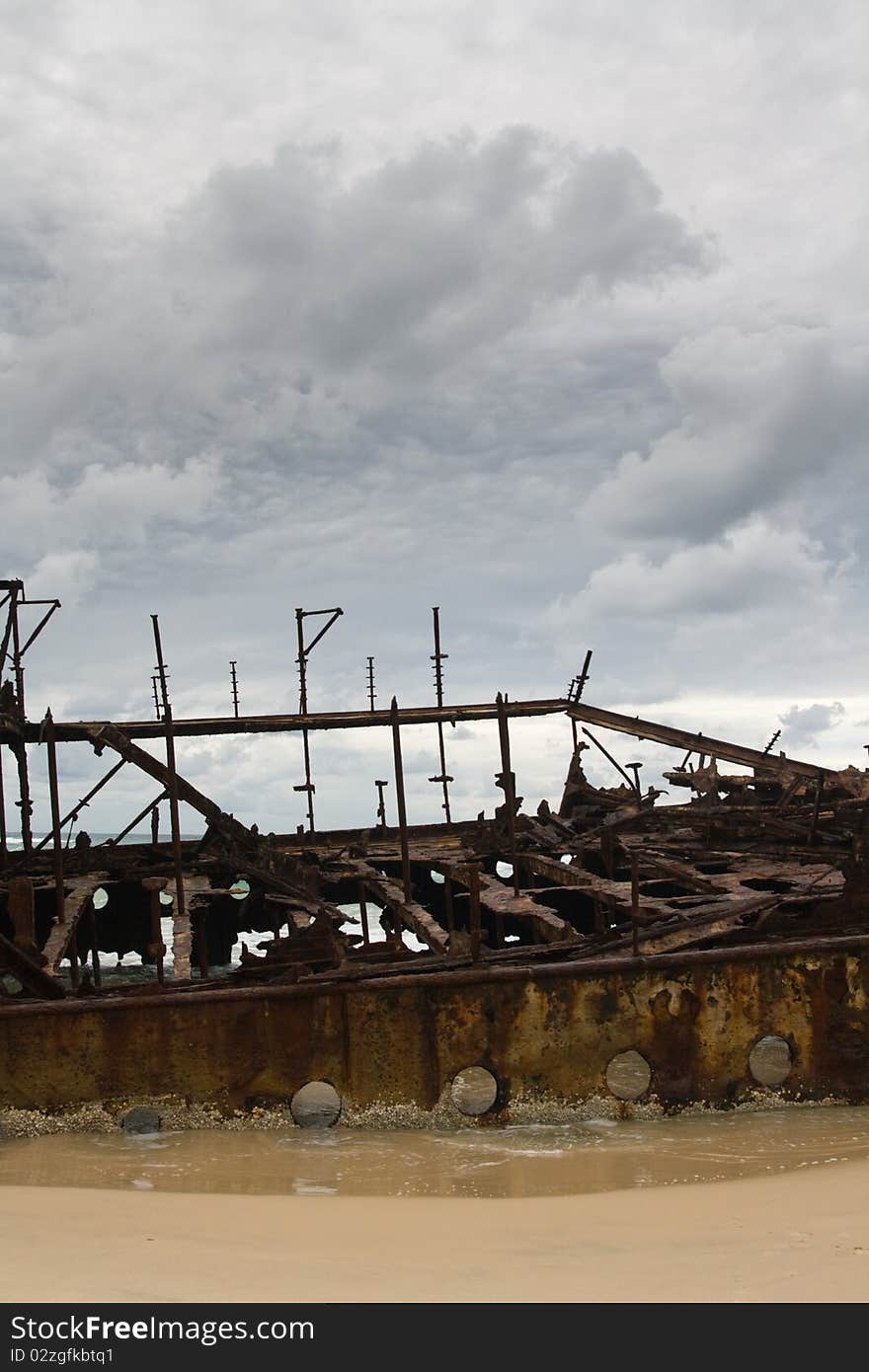 Shipwreck Fraser Island Portrait