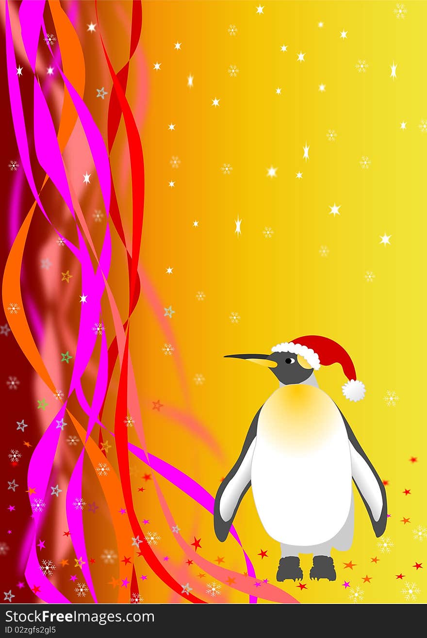 Santa Penguin. vector file