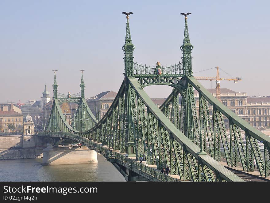 Freedom Bridge In Budapest