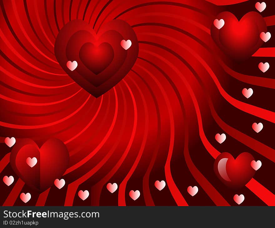 Abstract Valentine's Day background with hearts.  Vector illustration. Abstract Valentine's Day background with hearts.  Vector illustration.