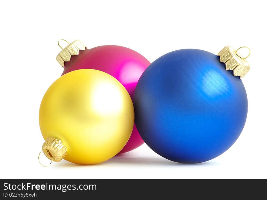 Christmas balls isolated on a white background