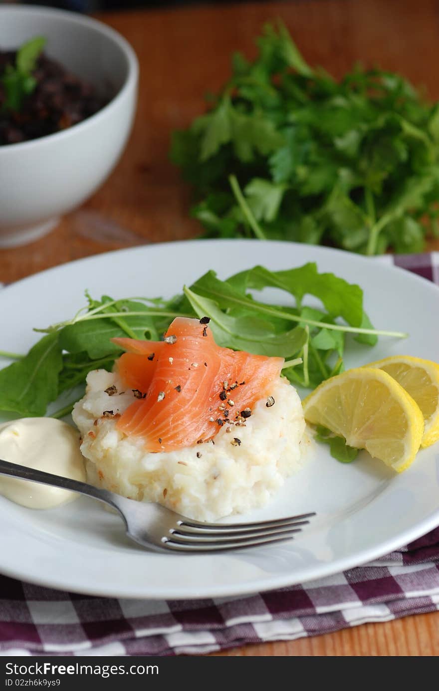 Salmon with potatoes