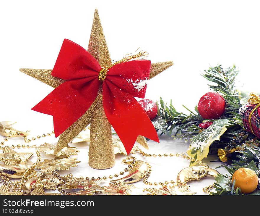 Christmas decoration isolated on white background